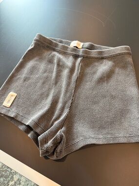Ribbed Bike Shorts in Charcoal - Women new without tags